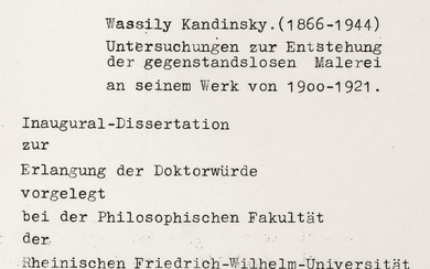 Kandinsky, Wassily - Brisch, Klaus.