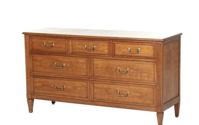 Kindel Furniture Co. Neoclassical Style Low Chest of Drawers, Mid-20th Century