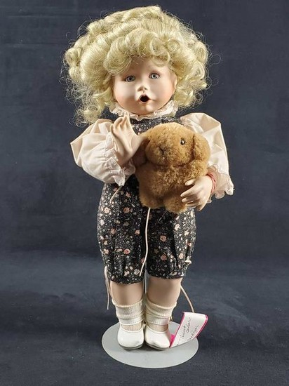 Knowles Boo Bear And Me Porcelain Doll 1991 by Jan