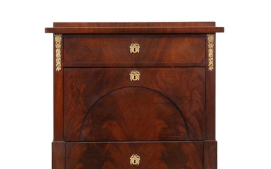 LATE 19TH C. EMPIRE STYLE FLAMED MAHOGANY CHEST
