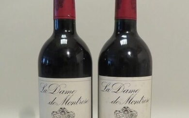 La Dame De Montrose, Second Vin, Saint-Estèphe, millésime 1996. 2 BTLS (Niv. Bon ; 1...