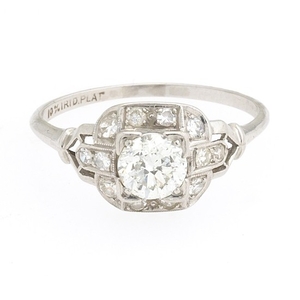 Ladies' Art Deco Platinum and Diamond Ring