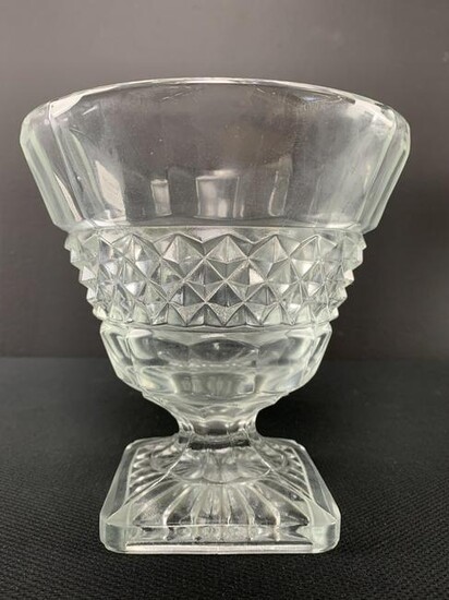 Late 19th C. Hobnail Glass Rummer/vase, English