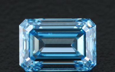 Loose 3.00 CT Lab Grown Fancy Blue Diamond