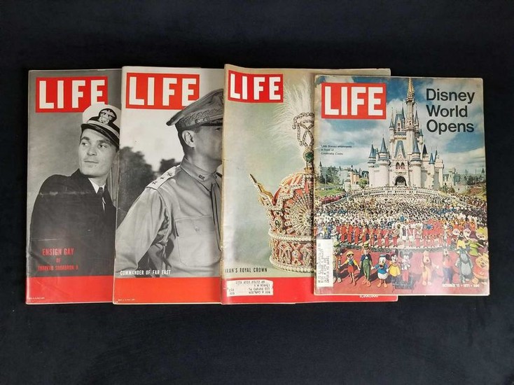 Lot of 4 Vintage LIFE Magazines Including The Opening