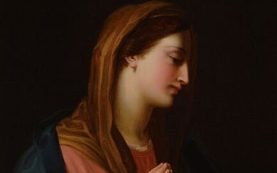 Munich painter, around 1830, praying saints, oil...