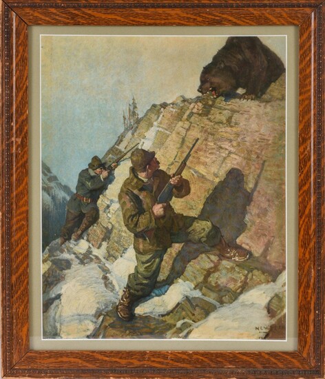 NC Wyeth Bear Hunting Print.