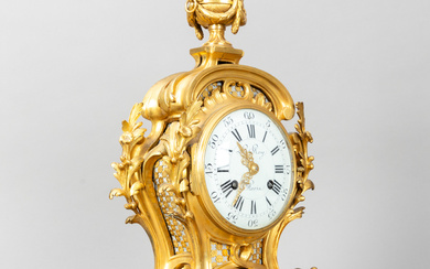 Neo-Rococo Ormolu clock “Julien LeRoy in Paris”, around 1850/70.