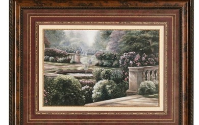 Oil Painting Mural Size of Garden Landscape Framed