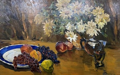 Oil painting Flowers and fruits Bakaev Sergey Ivanovich