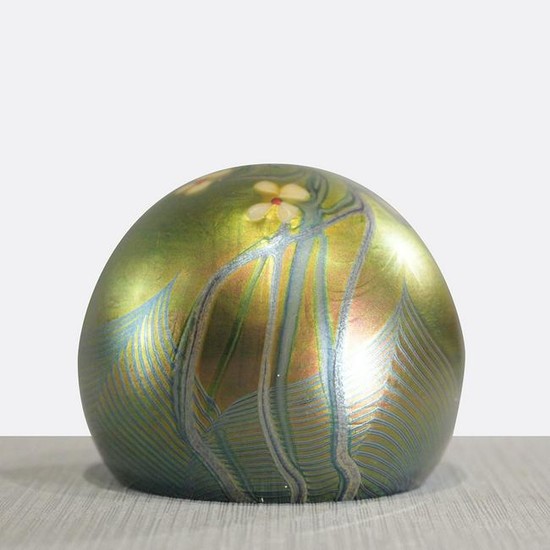 Orient & Flume Studio Art Glass Paperweight with Box