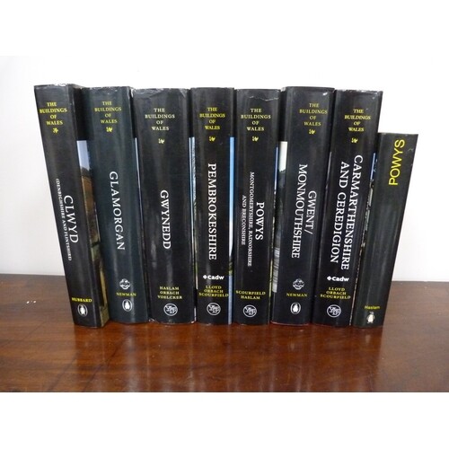 "PEVSNER". The Buildings of Wales. 7 vols. in d.w's. 1980's...