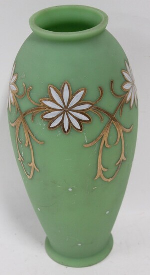 Painted Art Glass Vase