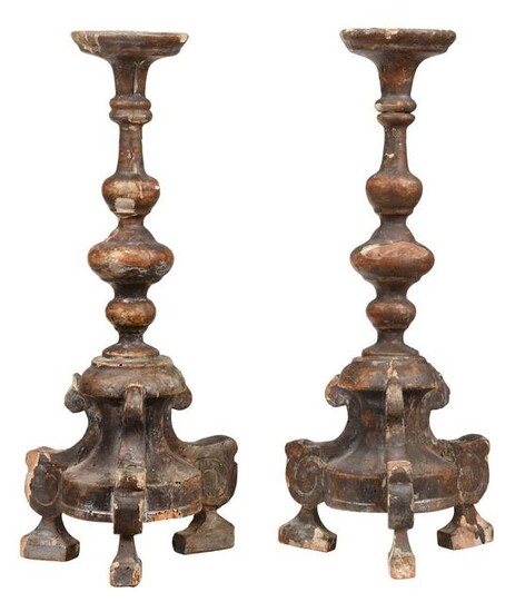 Pair Baroque/Baroque Style Candlesticks