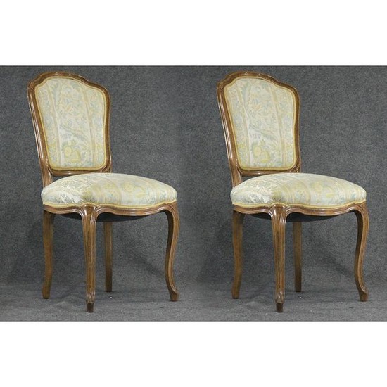 Pair French Victorian Parlor Chairs, Clean.