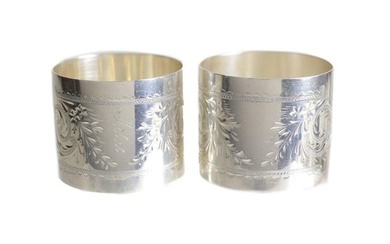 Pair of 19th century Wendell Manufacturing Co. Sterling Silver Napkin Rings