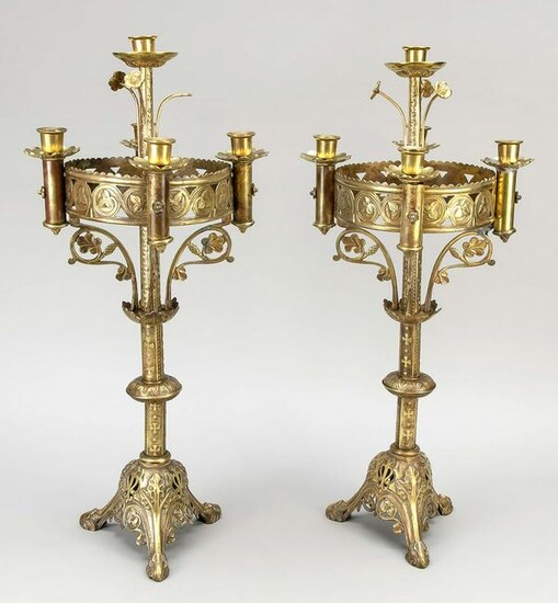 Pair of large candlesticks, late