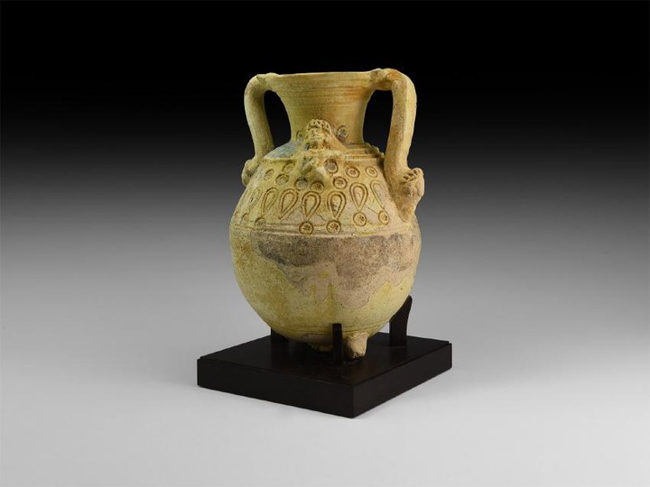 Parthian Glazed Vessel with Figures