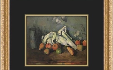 Paul Cezanne Still Life with Milk Can and Apples Custom Framed Print
