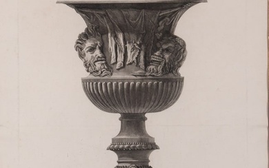 Piranesi Lithograph Antique Marble Vase from Villa Borghese (1778)