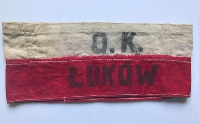 Polish Resistence "Armia Krajowa" Armband Lukow 1939/45
