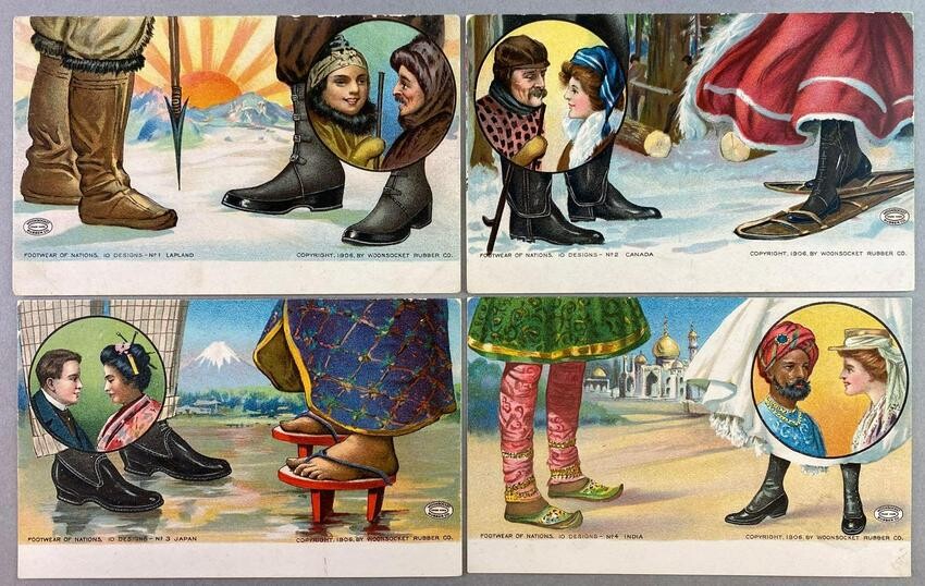 Postcards-Advertising Woonsocket Rubber Complete Set