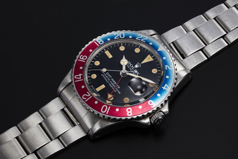 ROLEX, A STEEL OYSTER PERPETUAL GMT-MASTER “RED ARROW”, REF. 1675
