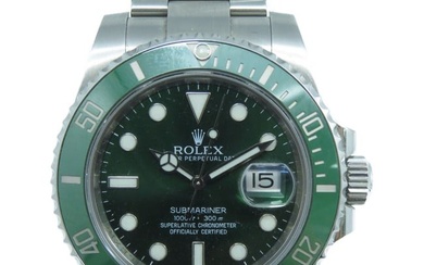 ROLEX Submariner 40mm Automatic Watch 116610LV Stainless Steel Green
