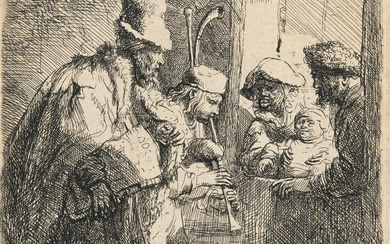 Rembrandt Harmensz. van Rijn (1606 Leiden - Amsterdam 1669) – The strolling Musicians