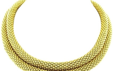 Retro Tiffany & Co. Double Wrap Yellow Gold Necklace