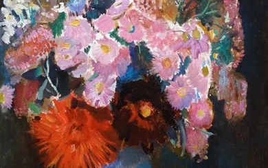Rinny Reulink (1931-2010), Kleurrijk bloemstilleven, gesigneerd en gedateerd r.o. '93,...