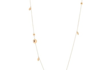 Roberto Coin 18K Rose Gold Diamond Disc Station Necklace