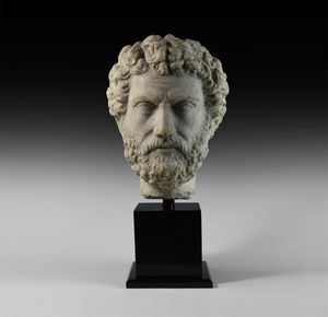Roman Marble Head of Antoninus Pius