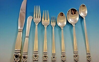 Royal Danish by International Sterling Silver Flatware Set 12 Service 108 Pieces