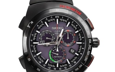 Seiko Astron GPS Solar SBXB121 - Astron Quartz Black Dial Ceramic Men's Watch