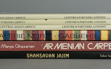 Six Harcover Oriental Rug & Carpet Art Books