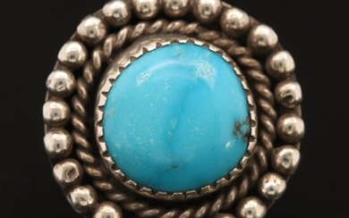 Southwestern Style Sterling Turquoise Ring