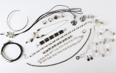 Sterling silver and multi-stone jewelry grouping