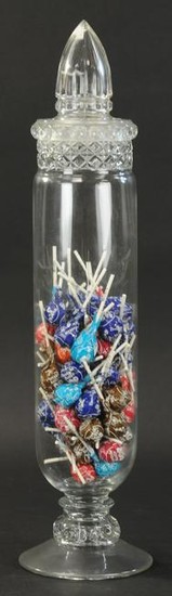 TALL CATHEDRAL CANDY JAR