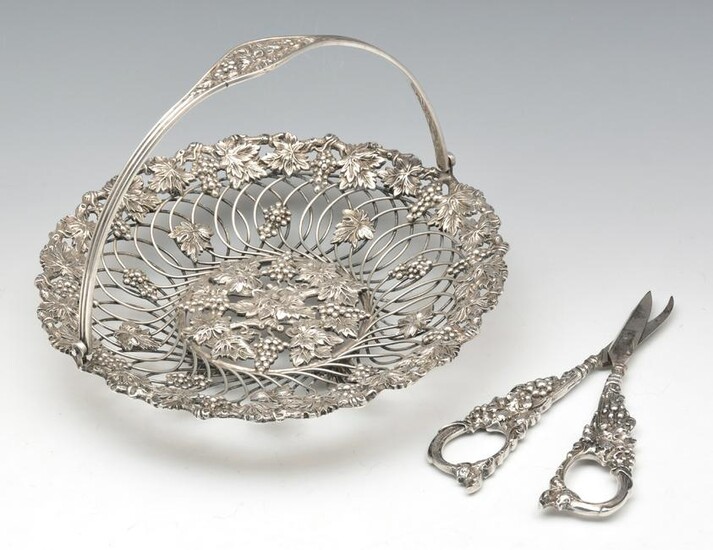 Theodore Starr Sterling Silver Grape Basket and Shears