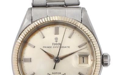Tudor A wristwatch of steel. Model Prince Oysterdate, ref. 7966. Mechanical movement...
