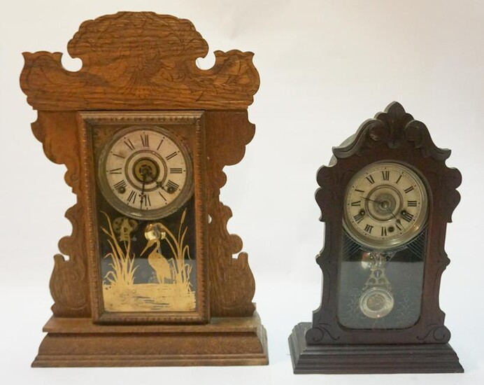 Two Antique Victorian Mantel Clocks
