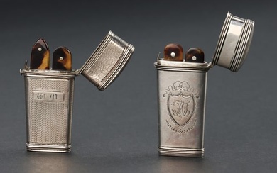 Two Silver Lancet Cases