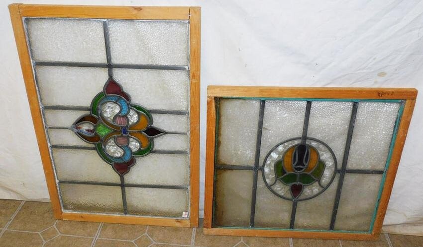 Two Stain Glass Window Panes