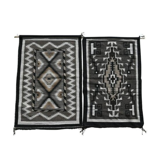 Two Two Grey Hills Navajo Rugs