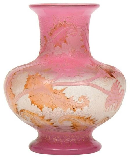 Vallerysthal Cameo Glass Vase
