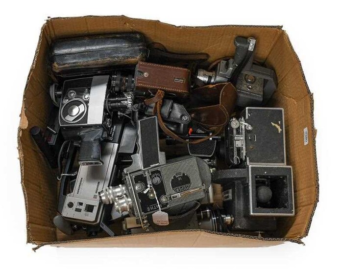 Various Cine Cameras three Leica Leicinas; Paillard Bolex P4,...