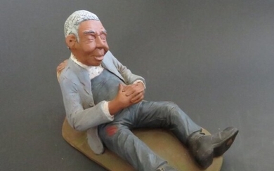 Vintage Figurine, Man resting African American 1991 Old South Series