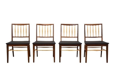 Walnut and Ash Dining Chairs - Set of 4