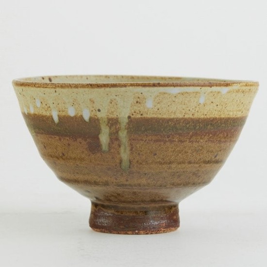 Warren MacKenzie Studio Pottery Bowl Olive Drip G